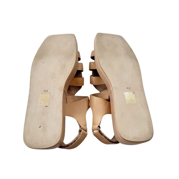JEFFREY CAMPBELL Anthropologie Leather Poisson Fisherman Sandals Beige Size 9.5 - Picture 9 of 12